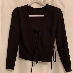 American apparel black crop top